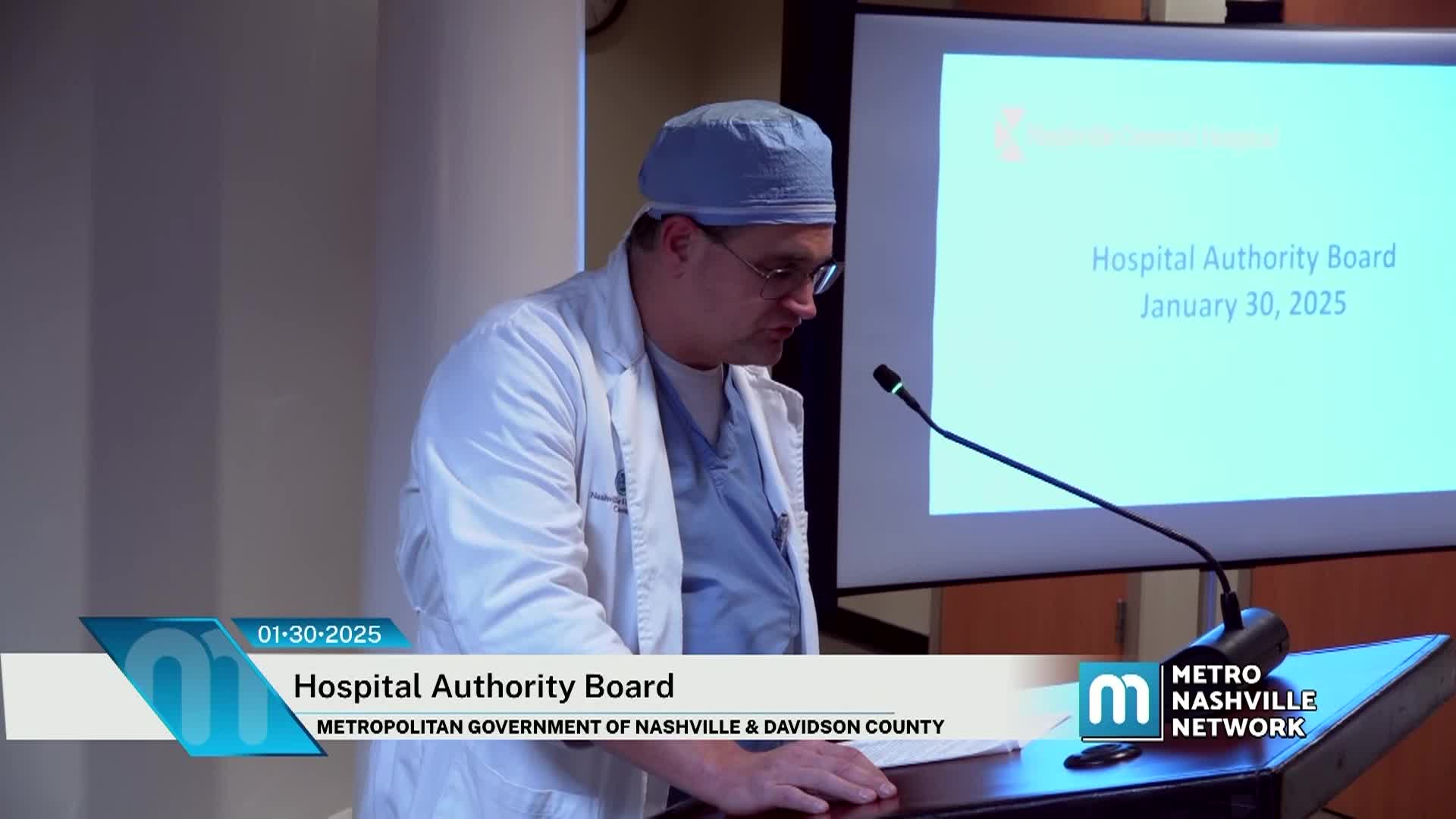 Thumbnail image for Hospital Authority Board January 30, 2025