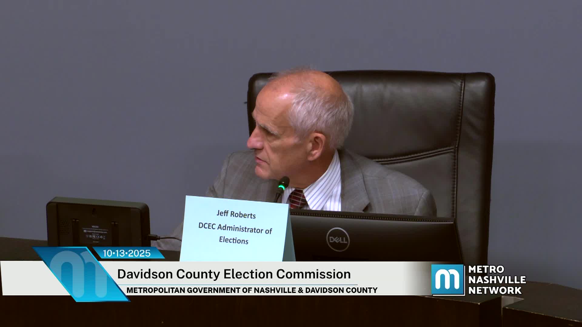 Thumbnail image for Davidson County Election Commission October 13, 2025