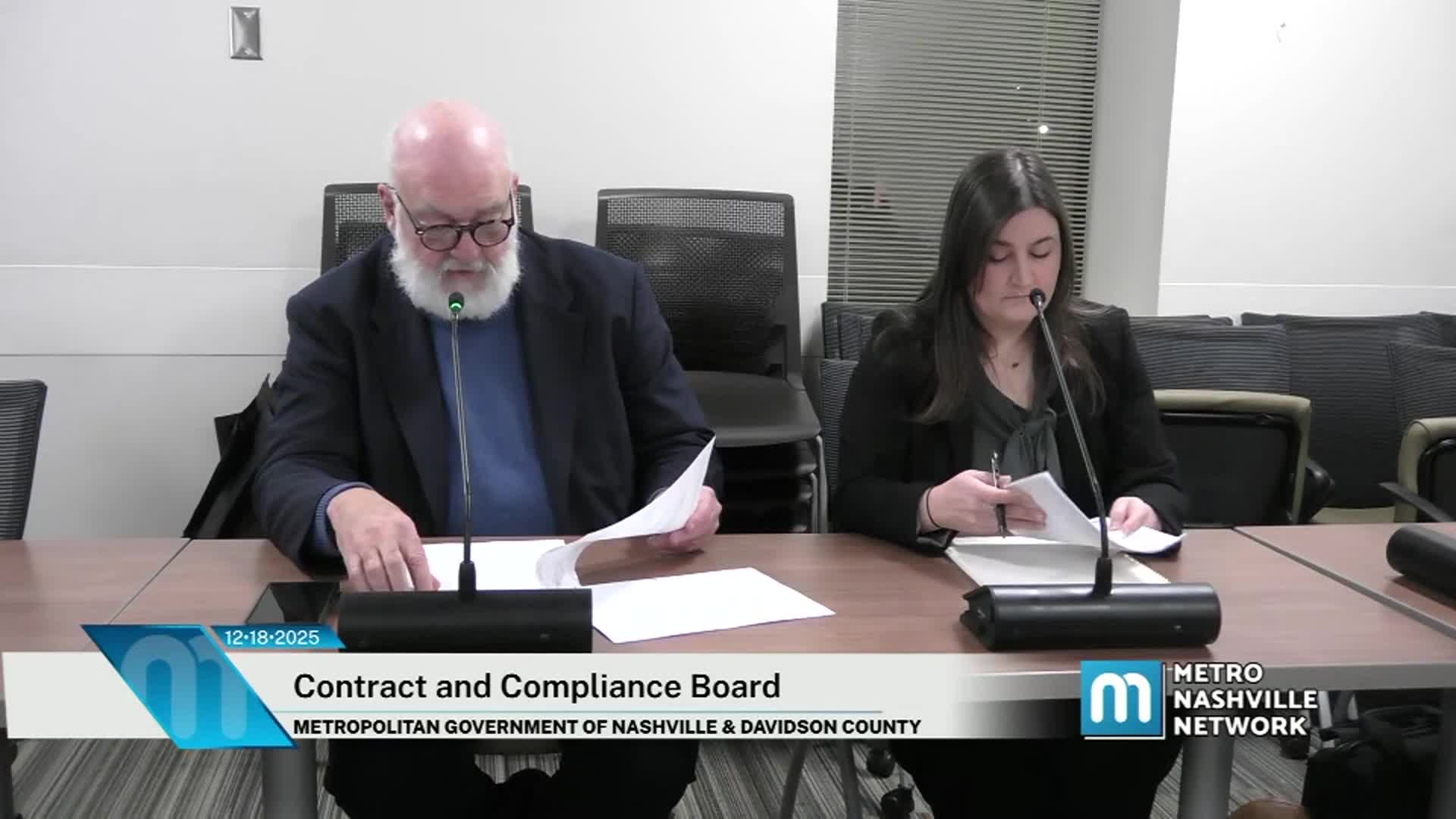 Thumbnail image for Contract and Compliance Board December 18, 2025