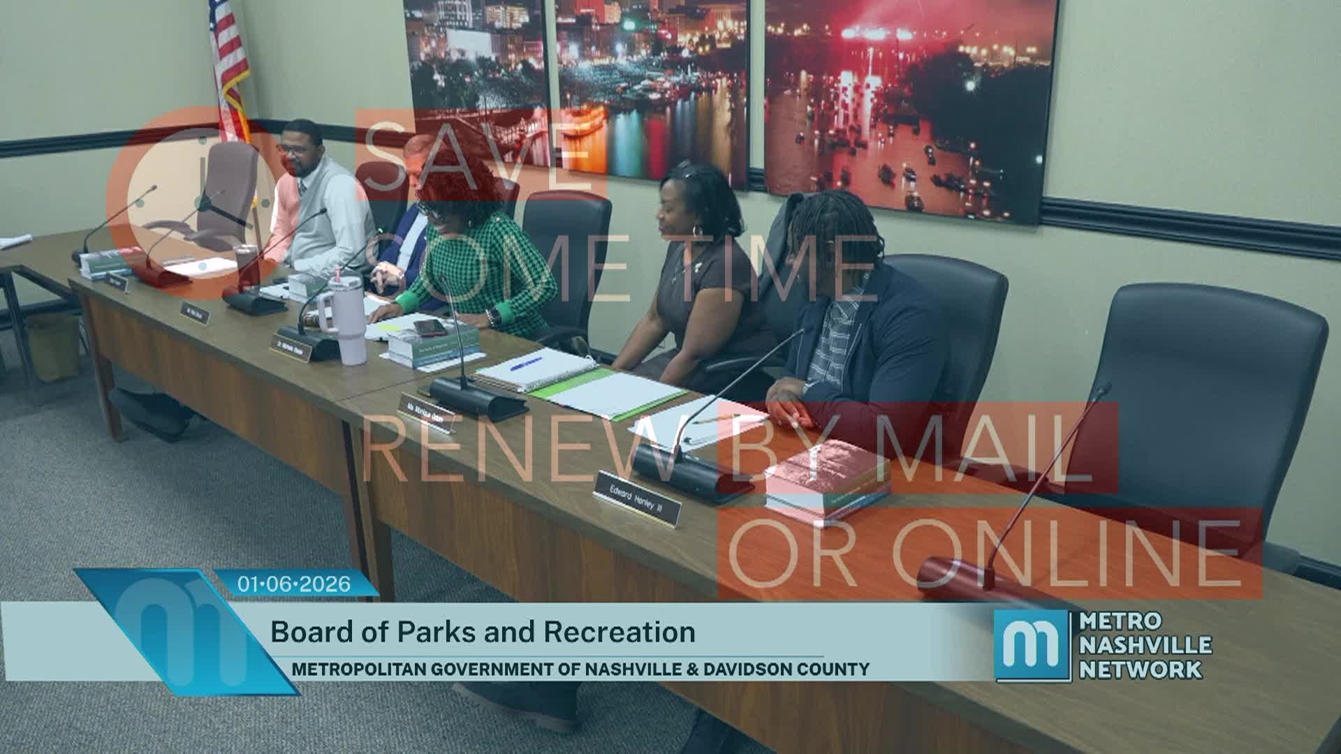 Thumbnail image for Board of Parks and Recreation January 6, 2026