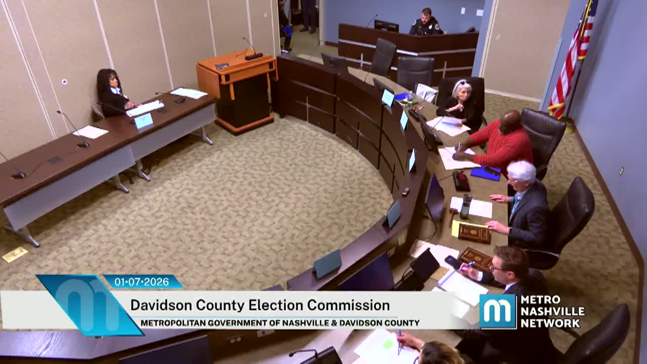 Thumbnail image for Davidson County Election Commission January 7, 2026